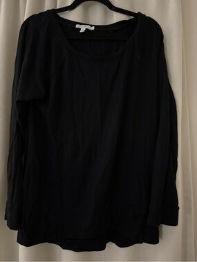 Threads 4 Thought Black Long Sleeve Scoop Neck Top